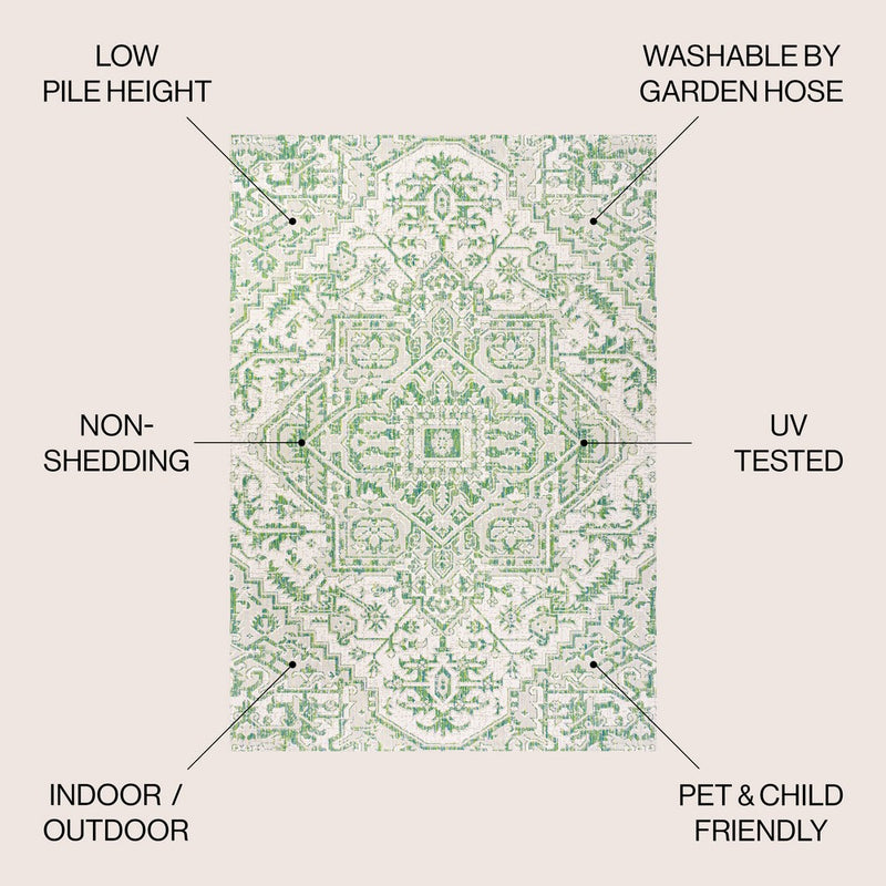 Estrella Bohemian Medallion Textured Weave Indoor/outdoor Area Rug