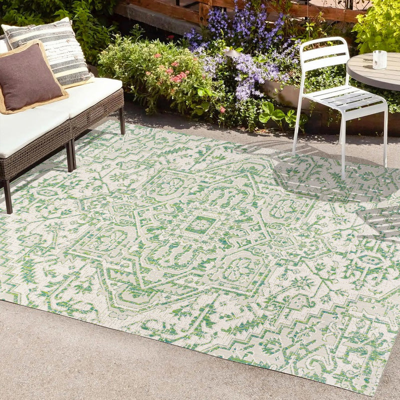 Estrella Bohemian Medallion Textured Weave Indoor/outdoor Area Rug