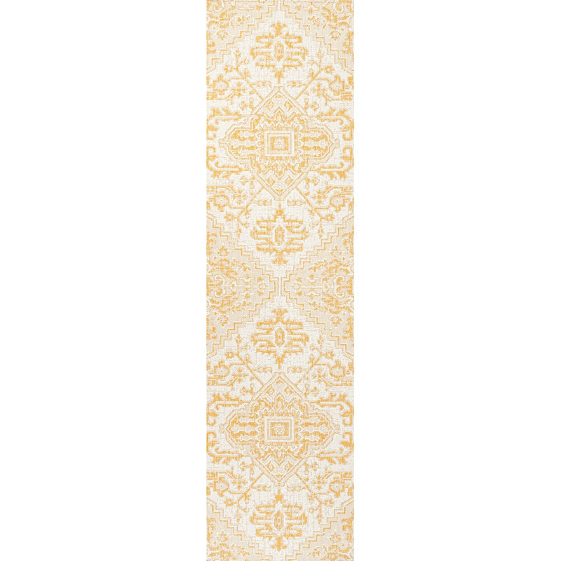 Estrella Bohemian Medallion Textured Weave Indoor/outdoor Runner Rug