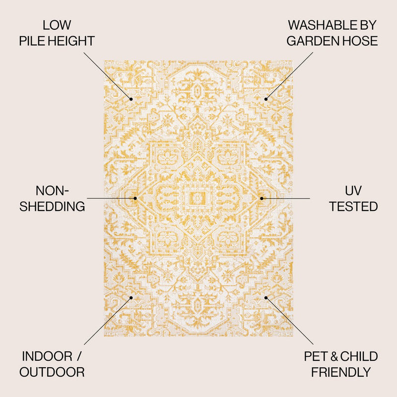 Estrella Bohemian Medallion Textured Weave Indoor/outdoor Area Rug