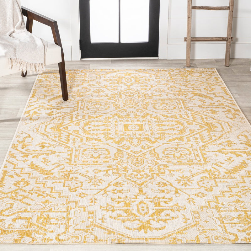 Estrella Bohemian Medallion Textured Weave Indoor/outdoor Area Rug