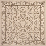 Charleston Vintage Filigree Textured Weave Indoor/outdoor Square Rug