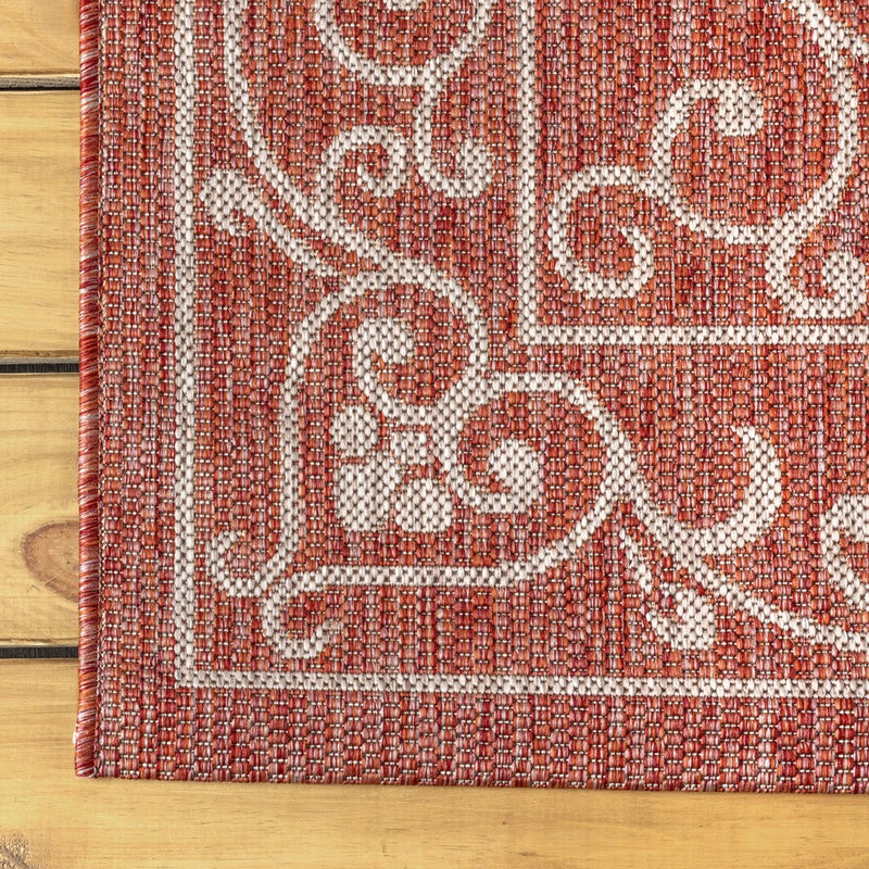 Charleston Vintage Filigree Textured Weave Indoor/outdoor Area Rug