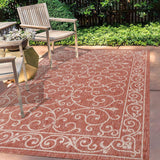 Charleston Vintage Filigree Textured Weave Indoor/outdoor Area Rug