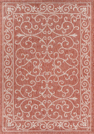 Charleston Vintage Filigree Textured Weave Indoor/outdoor Area Rug