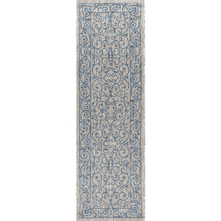 Charleston Vintage Filigree Textured Weave Indoor/outdoor Runner Rug