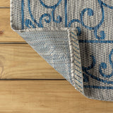 Charleston Vintage Filigree Textured Weave Indoor/outdoor Runner Rug