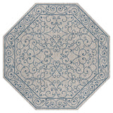 Charleston Vintage Filigree Textured Weave Indoor/outdoor Octagon Rug