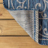 Charleston Vintage Filigree Textured Weave Indoor/outdoor Square Rug