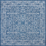Charleston Vintage Filigree Textured Weave Indoor/outdoor Square Rug