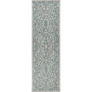 Charleston Vintage Filigree Textured Weave Indoor/outdoor Runner Rug
