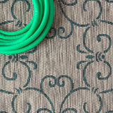 Charleston Vintage Filigree Textured Weave Indoor/outdoor Octagon Rug