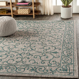 Charleston Vintage Filigree Textured Weave Indoor/outdoor Area Rug