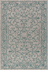 Charleston Vintage Filigree Textured Weave Indoor/outdoor Area Rug