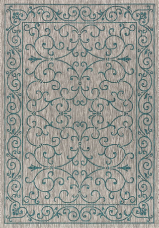 Charleston Vintage Filigree Textured Weave Indoor/outdoor Area Rug