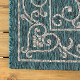 Charleston Vintage Filigree Textured Weave Indoor/outdoor Area Rug