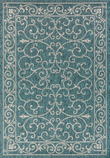 Charleston Vintage Filigree Textured Weave Indoor/outdoor Area Rug