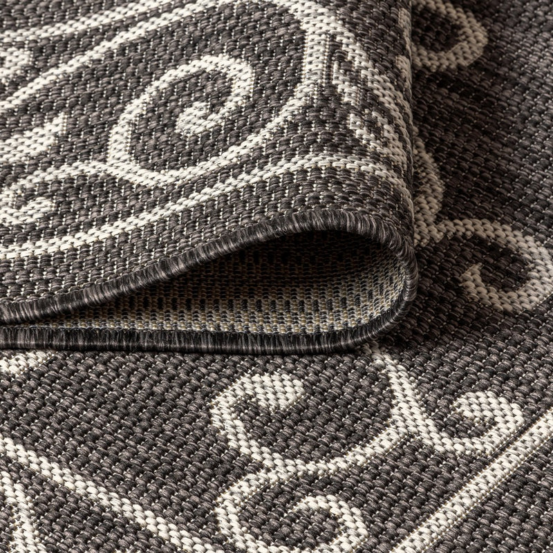 Charleston Vintage Filigree Textured Weave Indoor/outdoor Runner Rug
