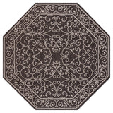 Charleston Vintage Filigree Textured Weave Indoor/outdoor Octagon Rug