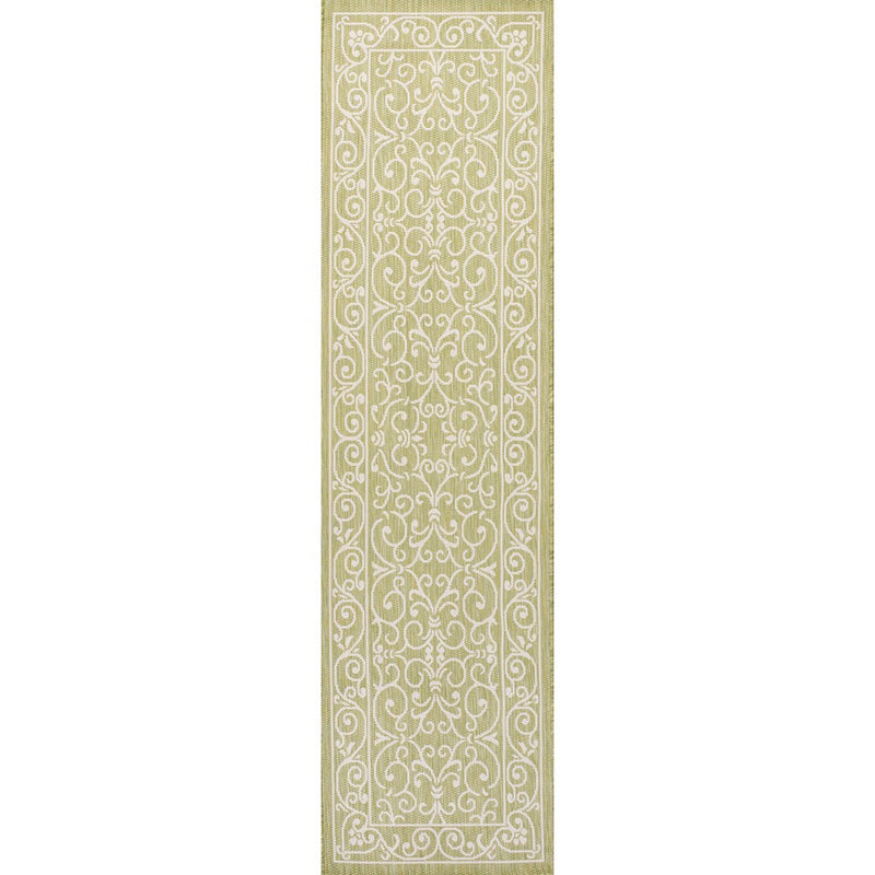 Charleston Vintage Filigree Textured Weave Indoor/outdoor Runner Rug