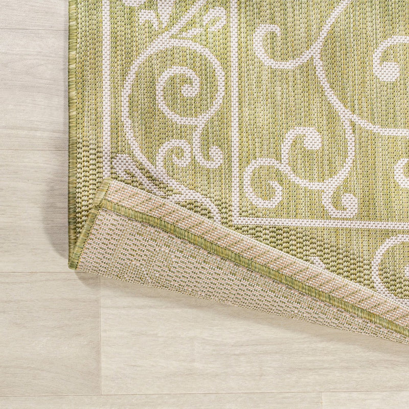 Charleston Vintage Filigree Textured Weave Indoor/outdoor Area Rug