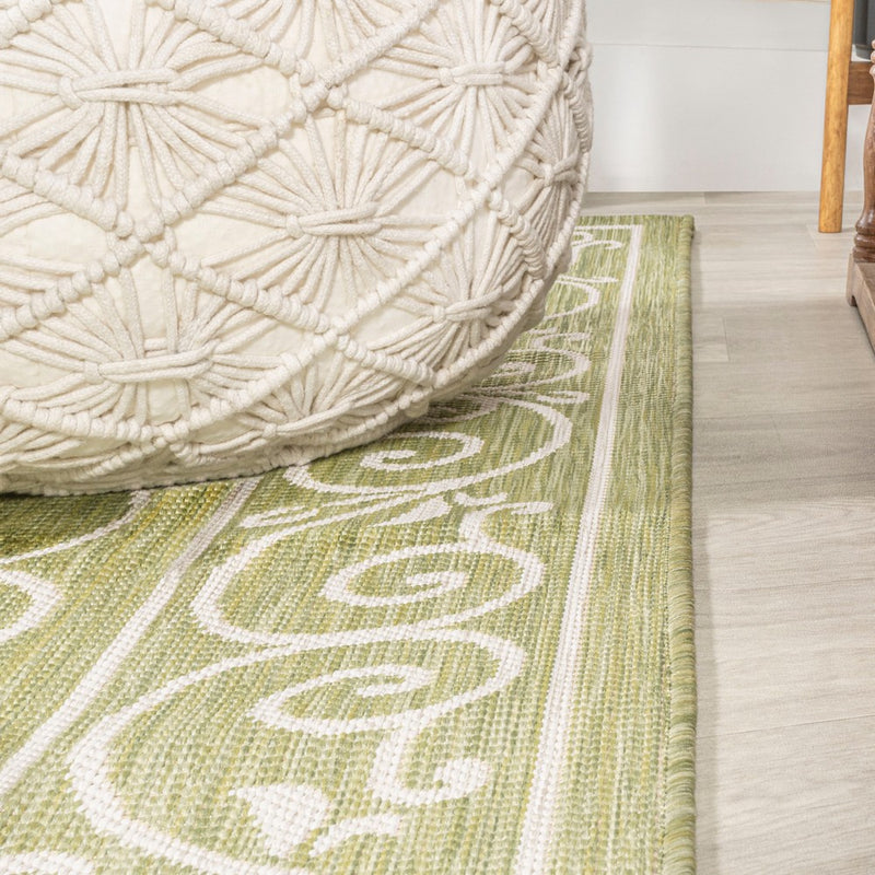 Charleston Vintage Filigree Textured Weave Indoor/outdoor Area Rug