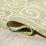 Charleston Vintage Filigree Textured Weave Indoor/outdoor Square Rug
