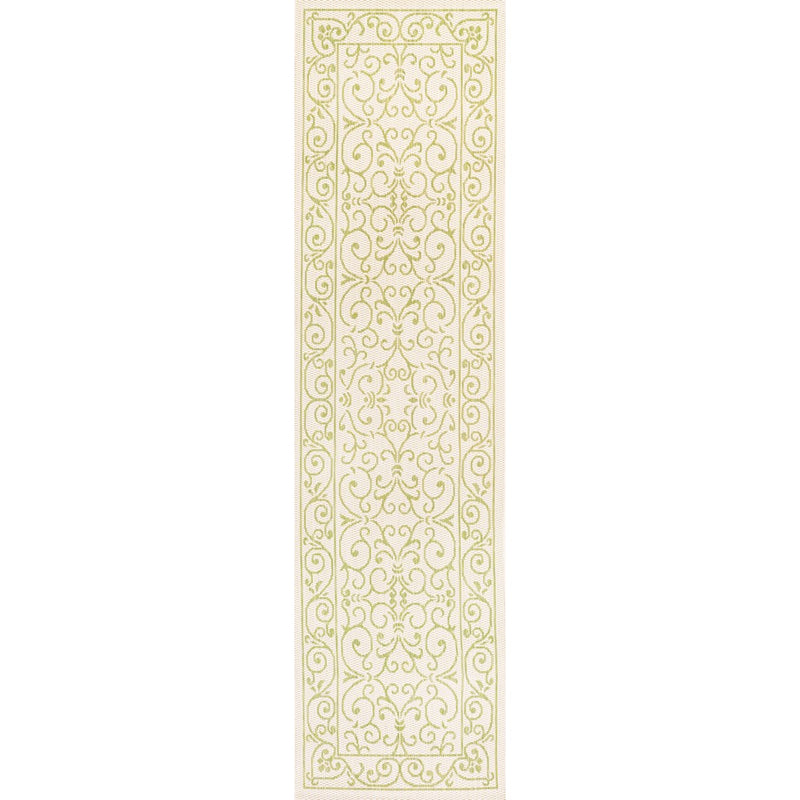 Charleston Vintage Filigree Textured Weave Indoor/outdoor Runner Rug