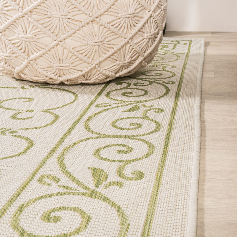 Charleston Vintage Filigree Textured Weave Indoor/outdoor Area Rug
