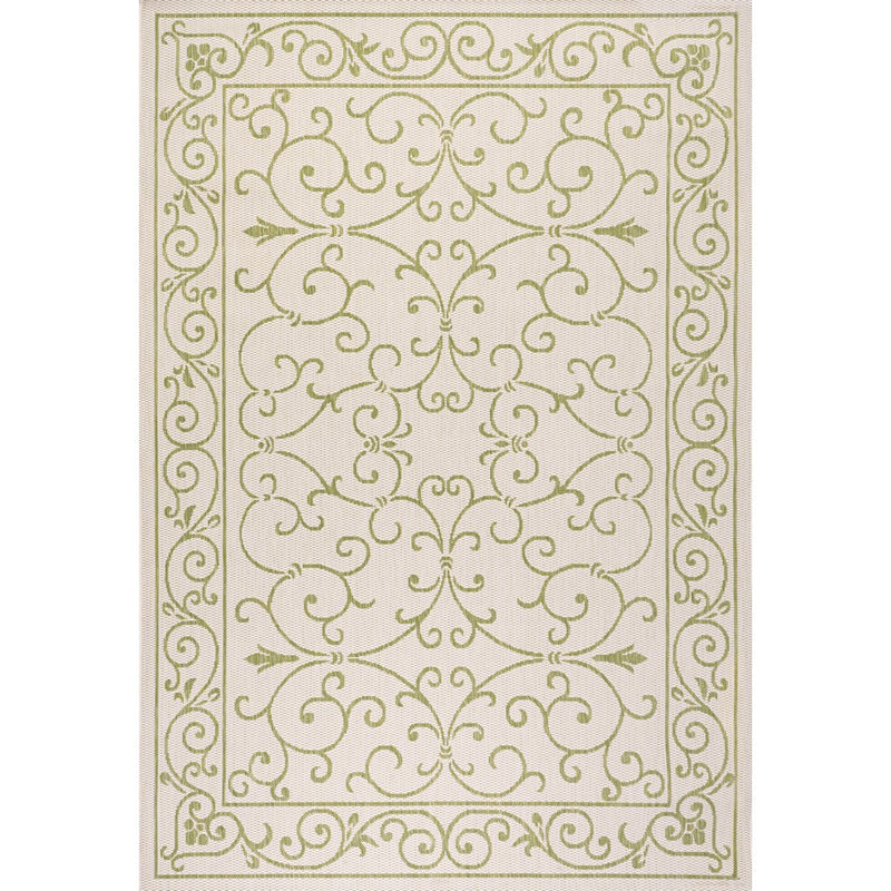 Charleston Vintage Filigree Textured Weave Indoor/outdoor Area Rug