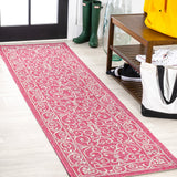 Charleston Vintage Filigree Textured Weave Indoor/outdoor Runner Rug