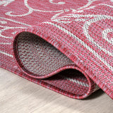 Charleston Vintage Filigree Textured Weave Indoor/outdoor Runner Rug