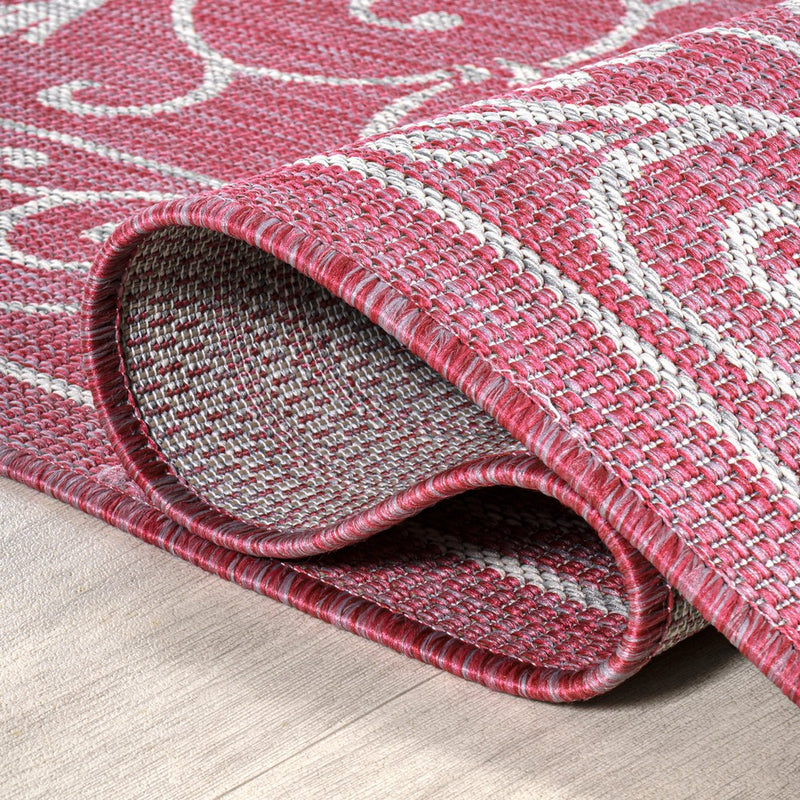 Charleston Vintage Filigree Textured Weave Indoor/outdoor Area Rug