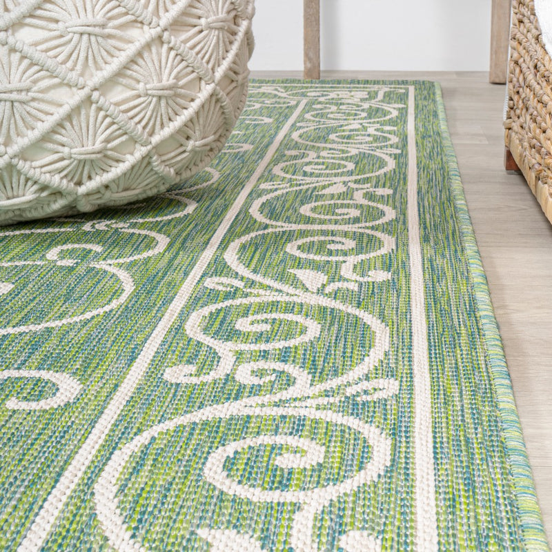 Charleston Vintage Filigree Textured Weave Indoor/outdoor Area Rug