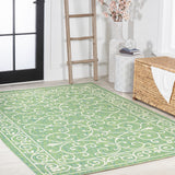 Charleston Vintage Filigree Textured Weave Indoor/outdoor Area Rug