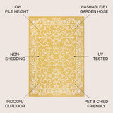 Charleston Vintage Filigree Textured Weave Indoor/outdoor Area Rug