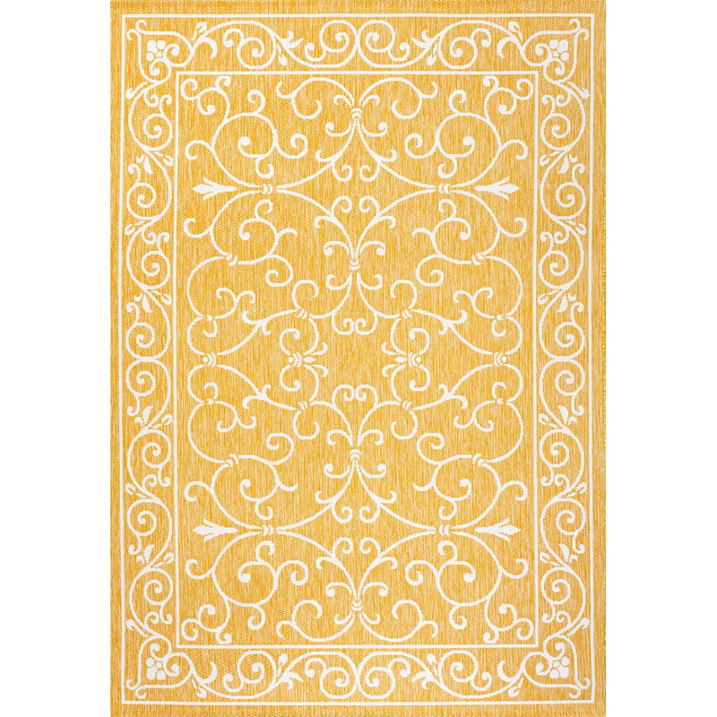 Charleston Vintage Filigree Textured Weave Indoor/outdoor Area Rug