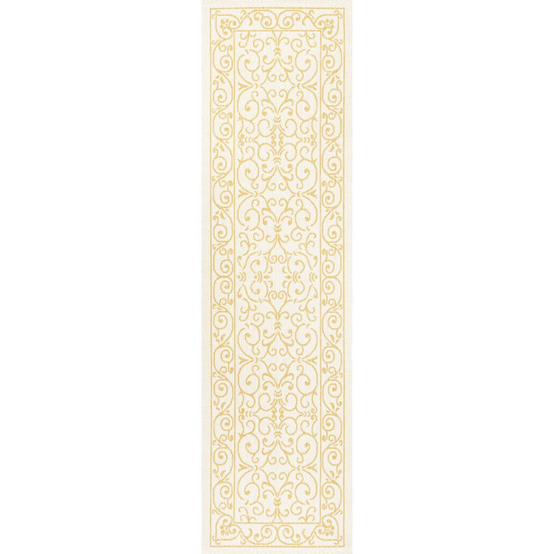 Charleston Vintage Filigree Textured Weave Indoor/outdoor Runner Rug