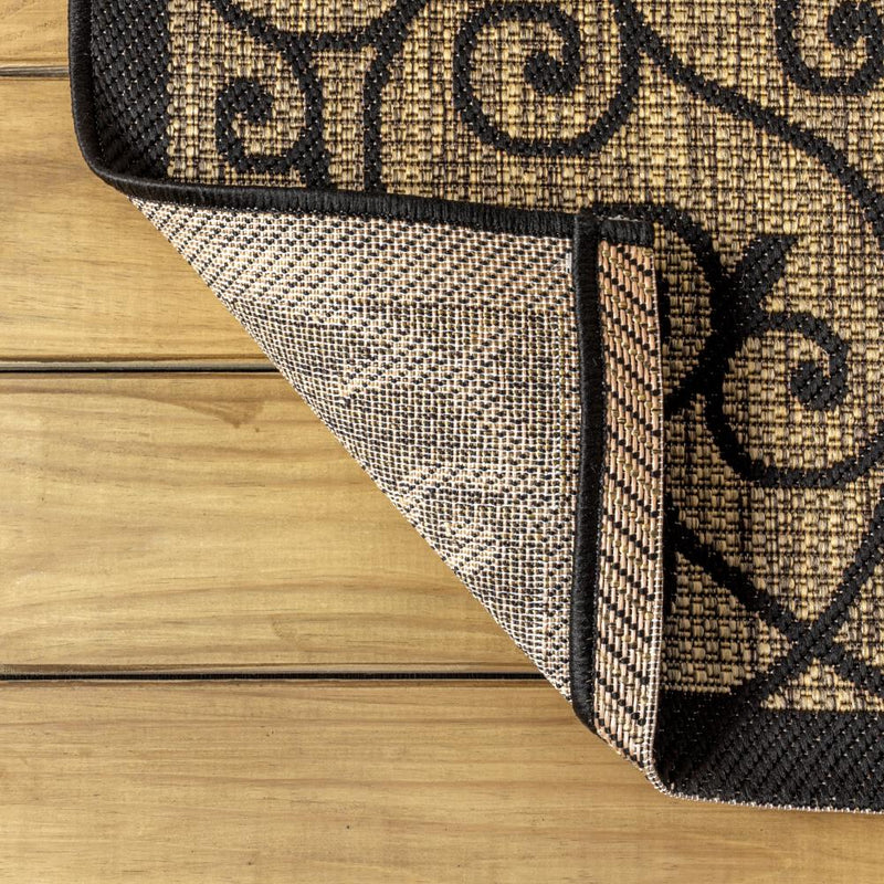 Madrid Vintage Filigree Textured Weave Indoor/outdoor Runner Rug