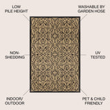 Madrid Vintage Filigree Textured Weave Indoor/outdoor Area Rug