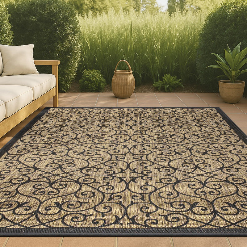 Madrid Vintage Filigree Textured Weave Indoor/outdoor Area Rug