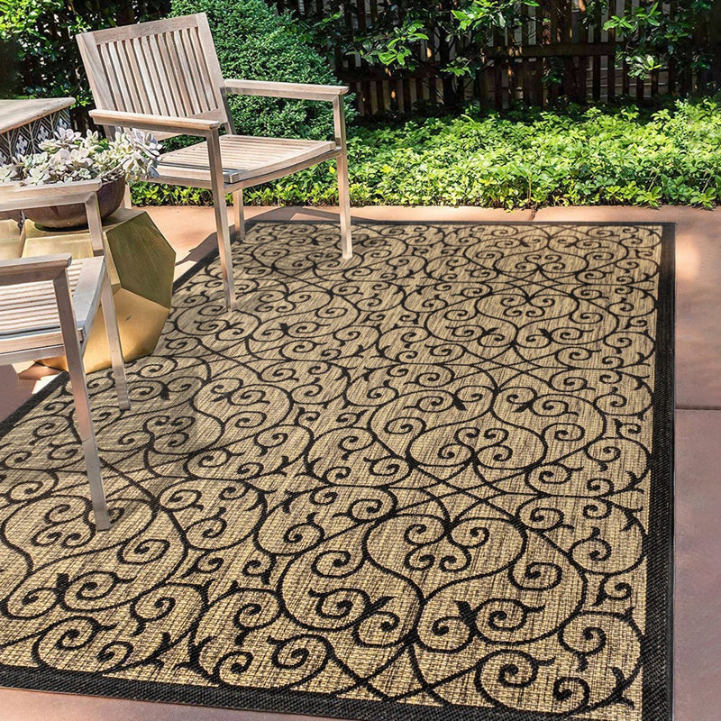 Madrid Vintage Filigree Textured Weave Indoor/outdoor Area Rug