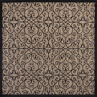 Madrid Vintage Filigree Textured Weave Indoor/outdoor Square Rug