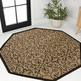 Madrid Vintage Filigree Textured Weave Indoor/outdoor Octagon Rug