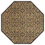 Madrid Vintage Filigree Textured Weave Indoor/outdoor Octagon Rug