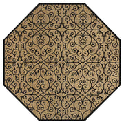 Madrid Vintage Filigree Textured Weave Indoor/outdoor Octagon Rug