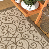 Madrid Vintage Filigree Textured Weave Indoor/outdoor Runner Rug