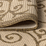 Madrid Vintage Filigree Textured Weave Indoor/outdoor Runner Rug