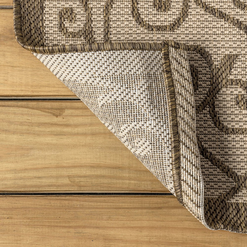 Madrid Vintage Filigree Textured Weave Indoor/outdoor Octagon Rug