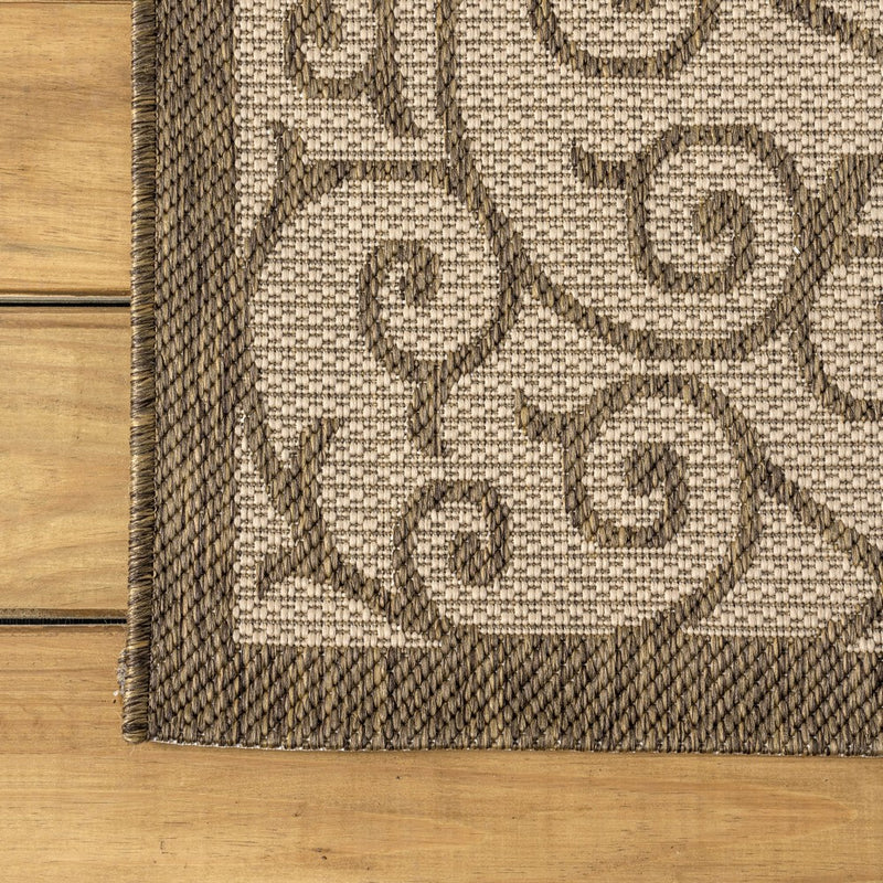Madrid Vintage Filigree Textured Weave Indoor/outdoor Area Rug